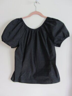 J. Crew Black Cotton Fitted Top